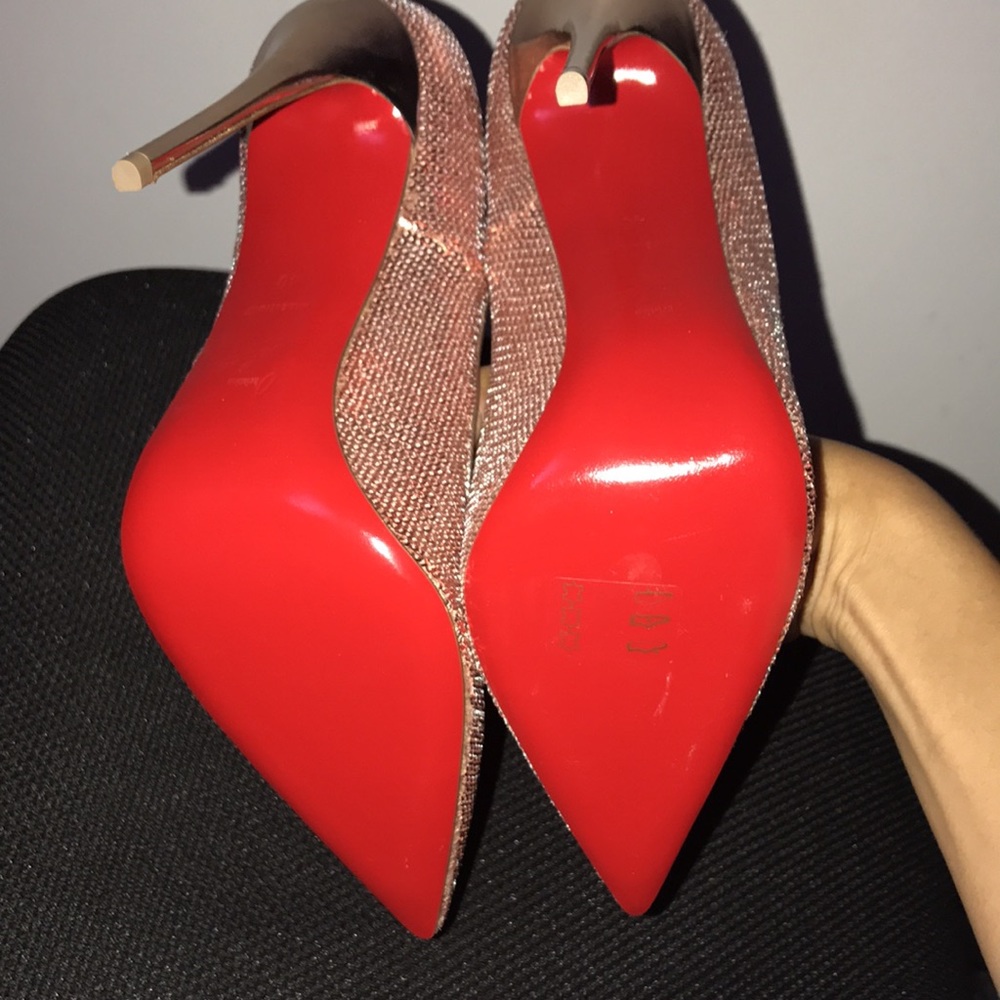 Christian Louboutin So Kate Rose Gold Sequin - Picture 6 of 7
